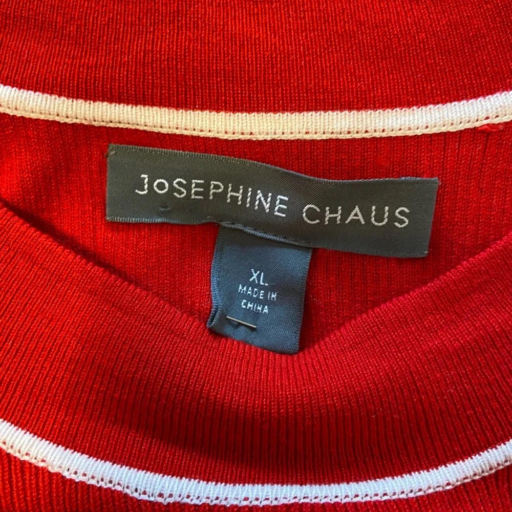 Women’s Josephine Chaus Brand Red and White Vintage Style Cardigan Set XL - Picture 5 of 6